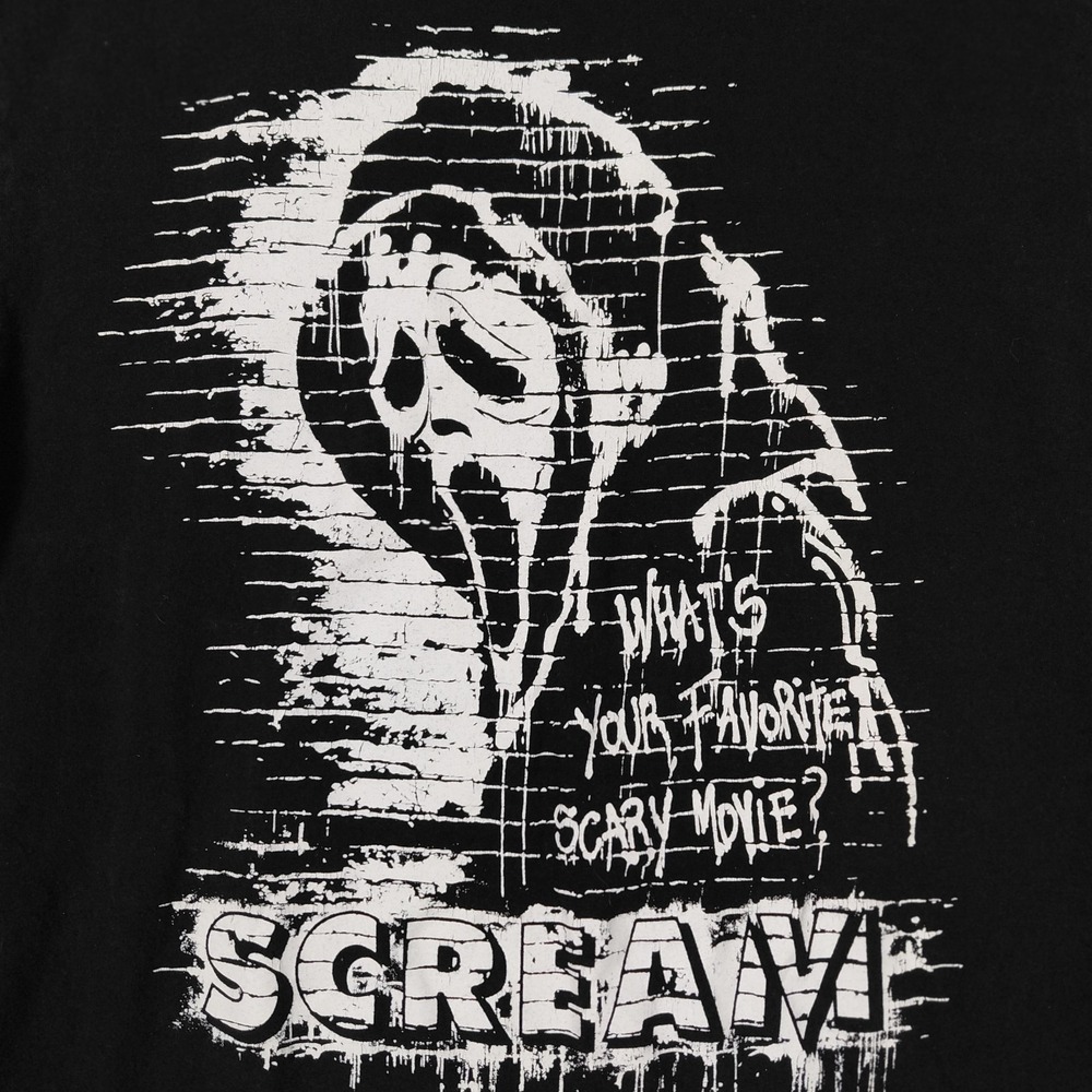 Scream Ghostface Size M T-Shirt Black Graphic Scary Movie Horror Tee Halloween - Picture 2 of 5